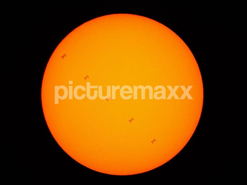 International Space Station (ISS) transit over the Sun