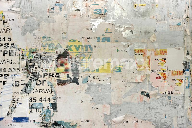 Urban Billboard With Old Torn Posters And Adverts. Vintage Background and Texture for text or image