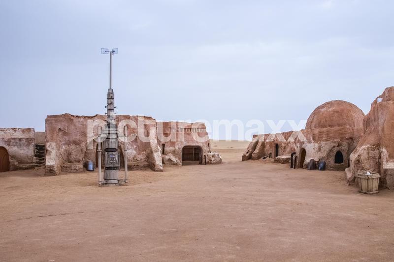 The original film set used in Star Wars as Mos Eisly space port.  Still preserved in Tunisia