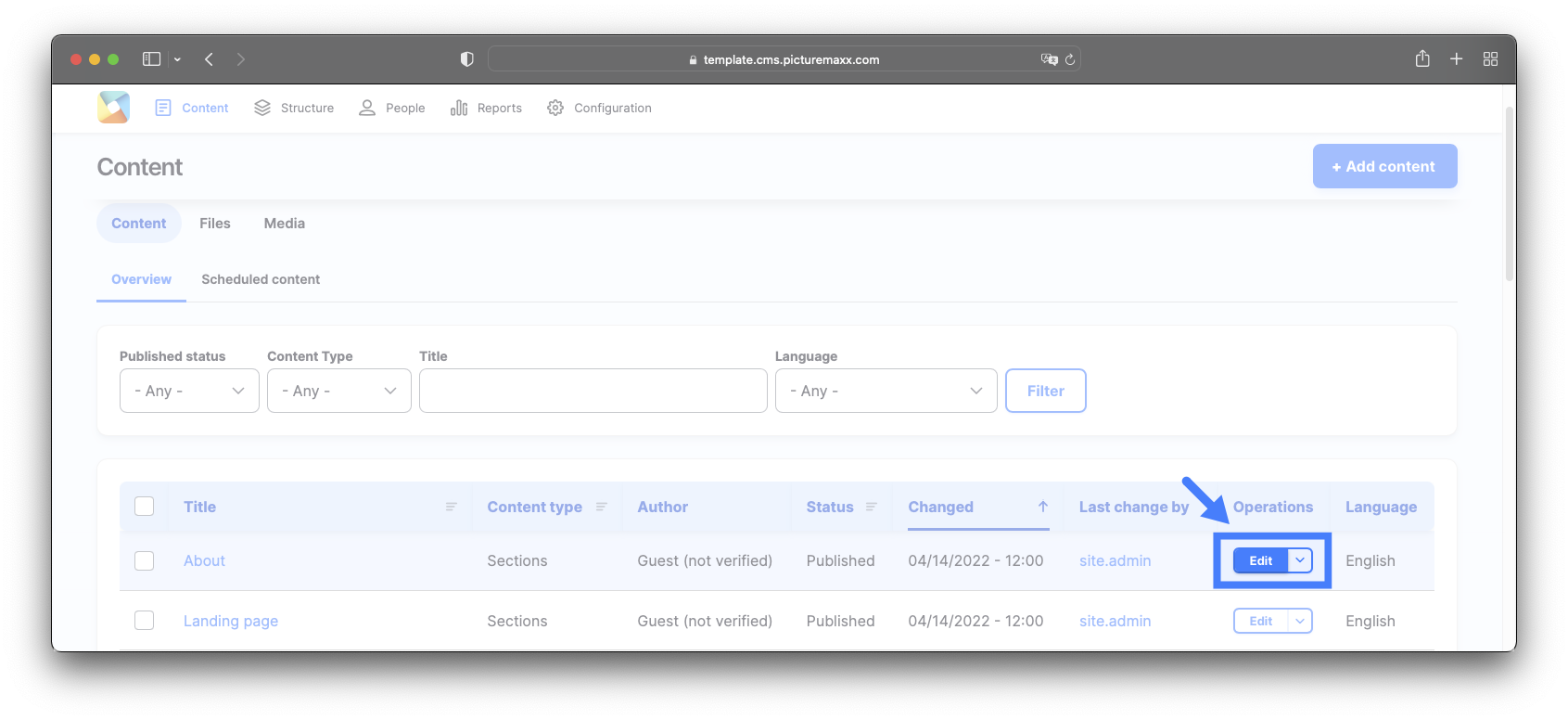 Add page to navigation 1