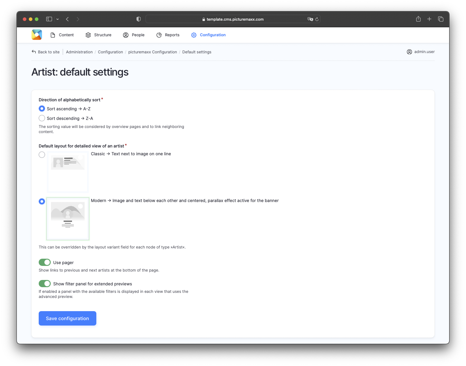 Default Settings