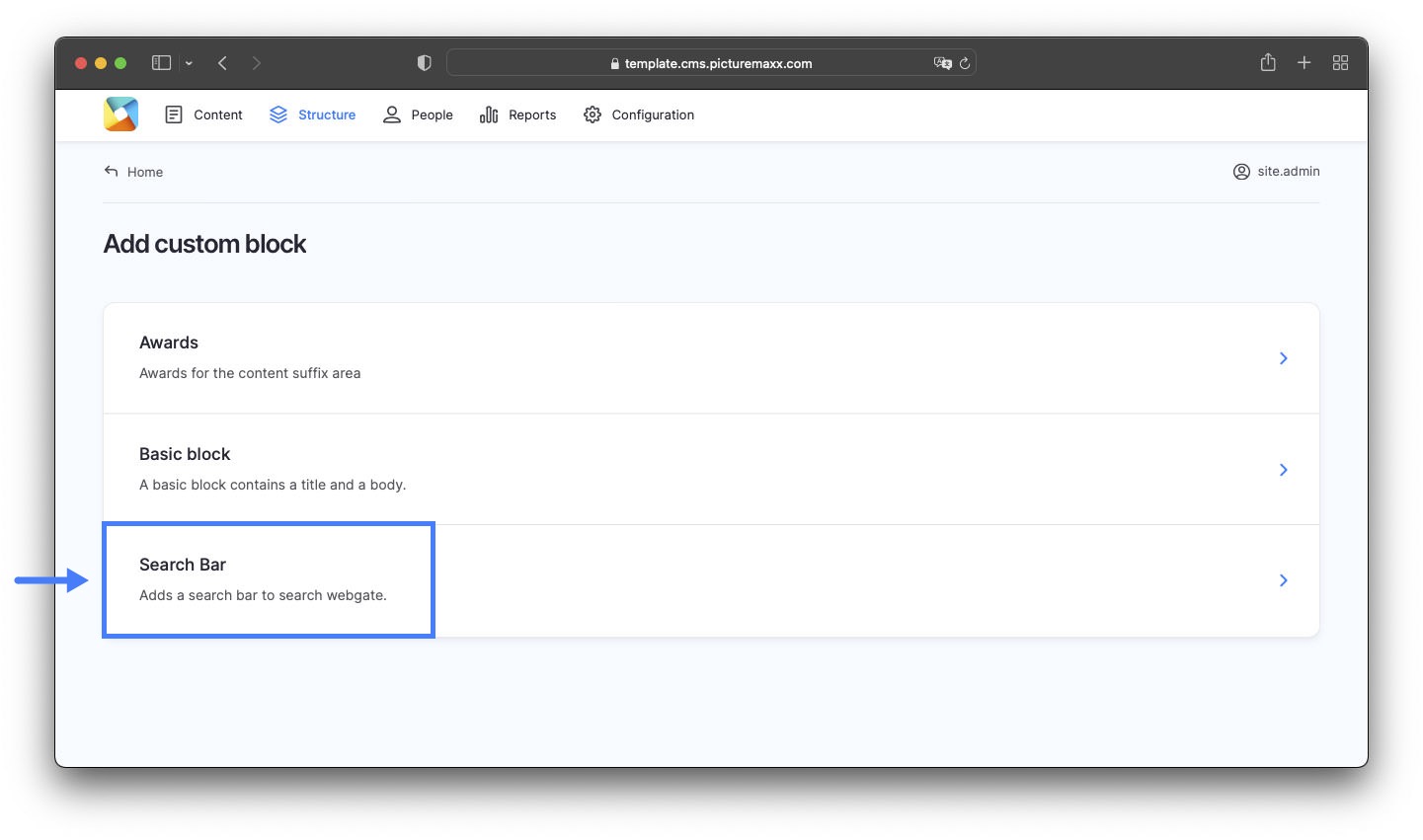Add Custom Block