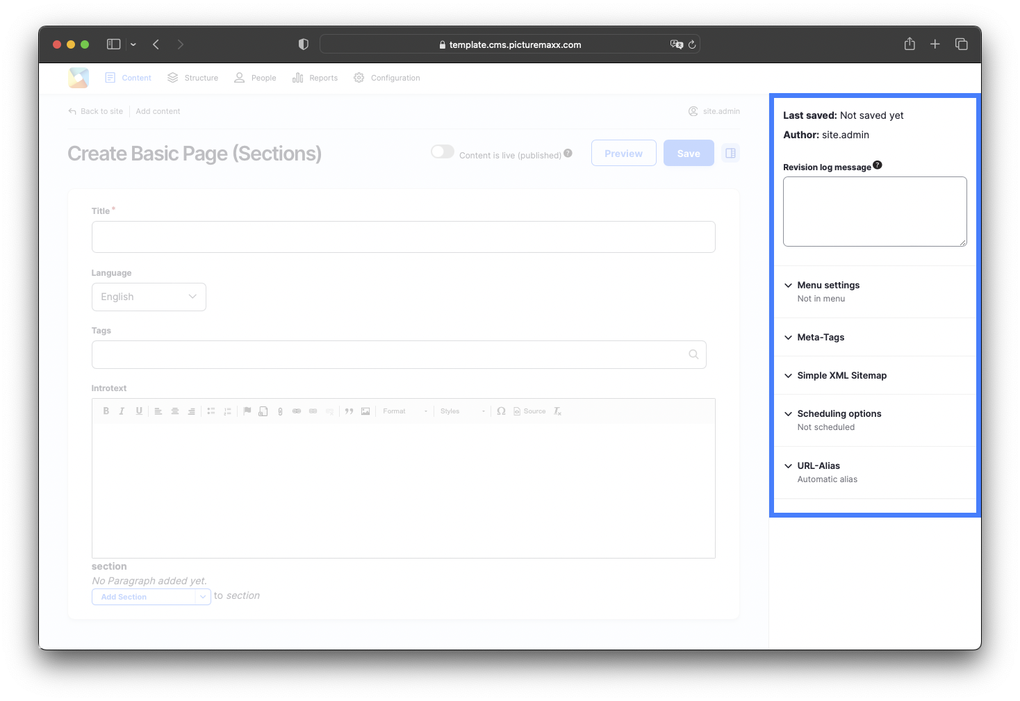 Sidebar Options