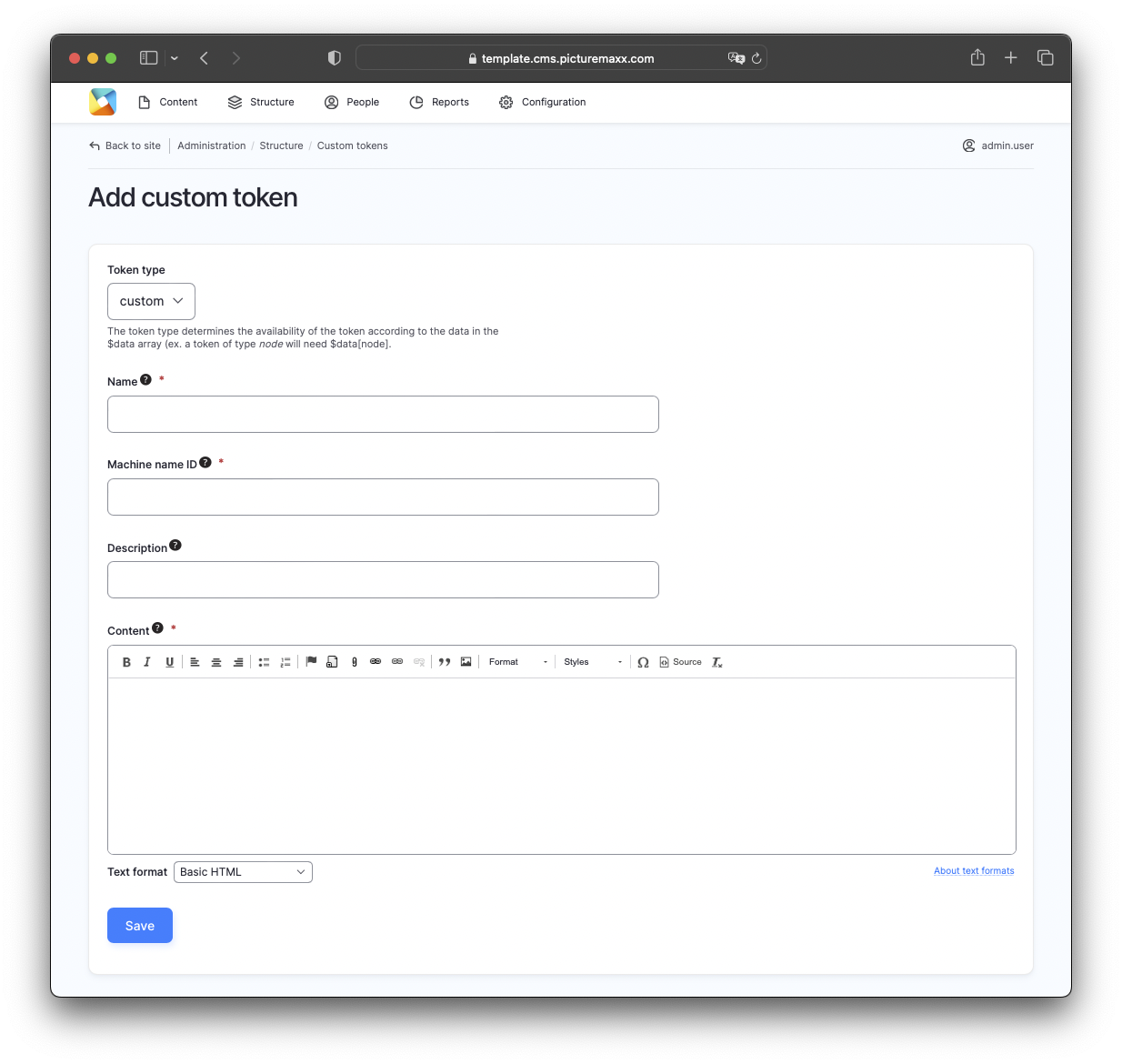 Add custom token